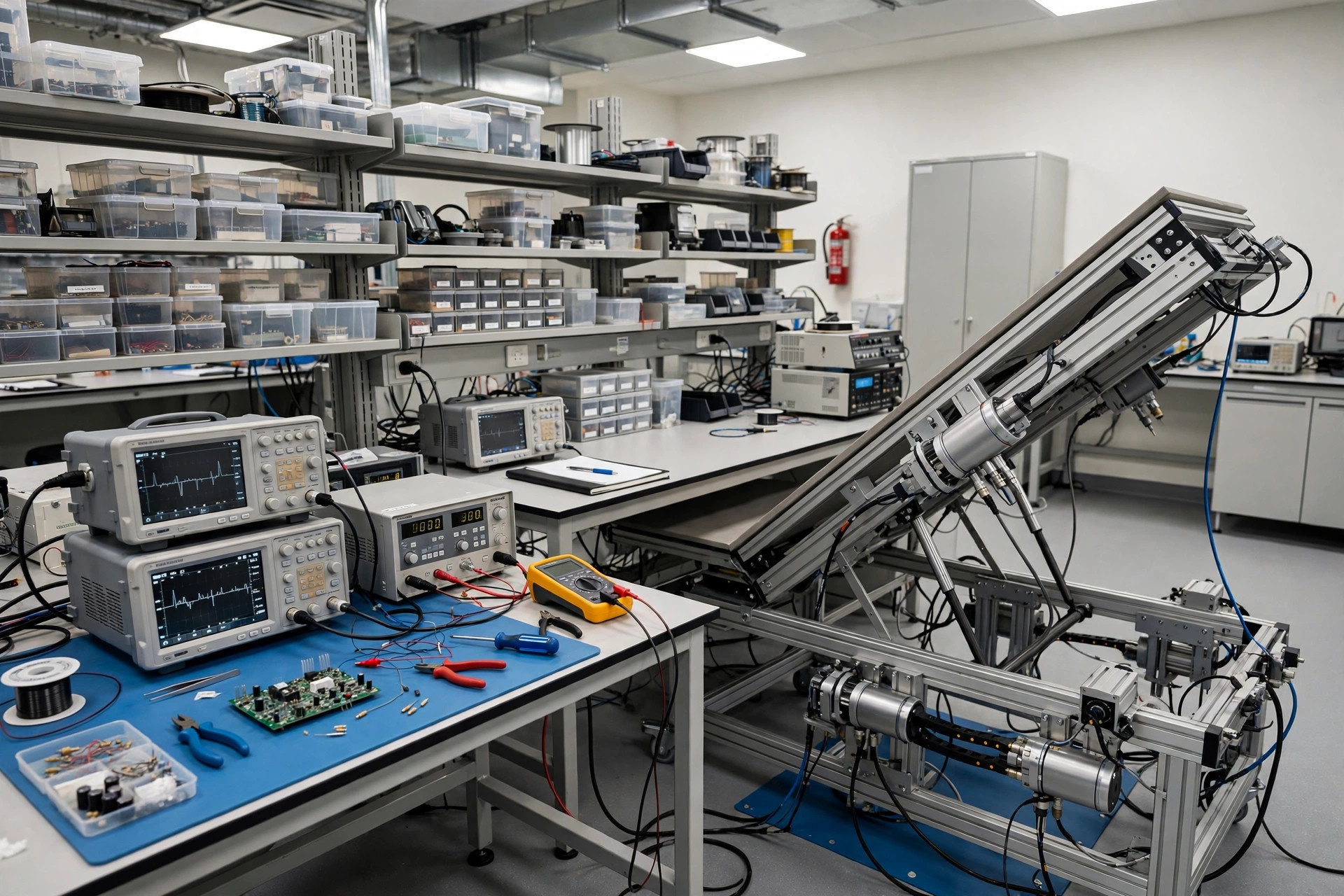A certification testing laboratory with electrical safety test equipment