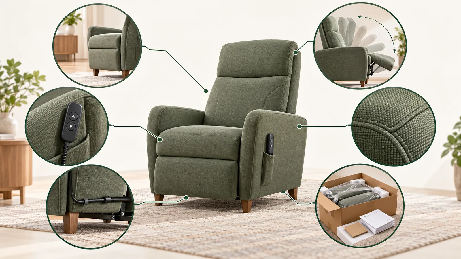 AI-generated inspection map for a generic adjustable leisure chair