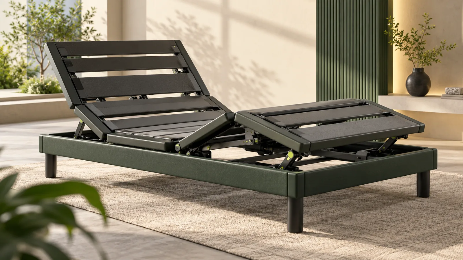 AI-generated editorial concept of a generic multifunction adjustable bed platform